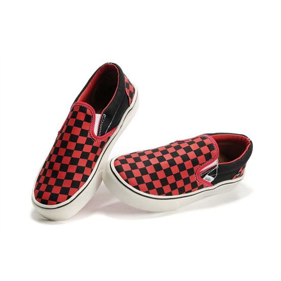 Vans Checkerboard Slip-On Red-Black