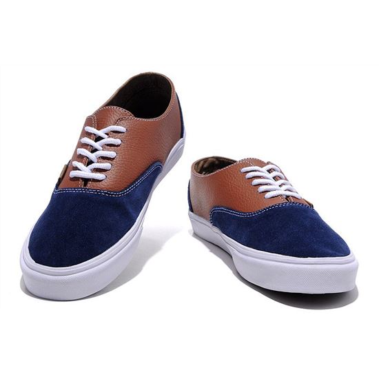 Vans Classics Leather N Canvas Era Deepblue-Brown