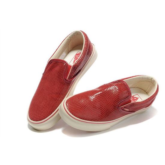 Vans Snakeskin Veins Slip-On Red