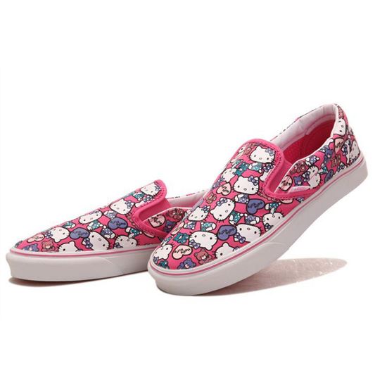 Womens Vans Hello Kitty Slip-On Red